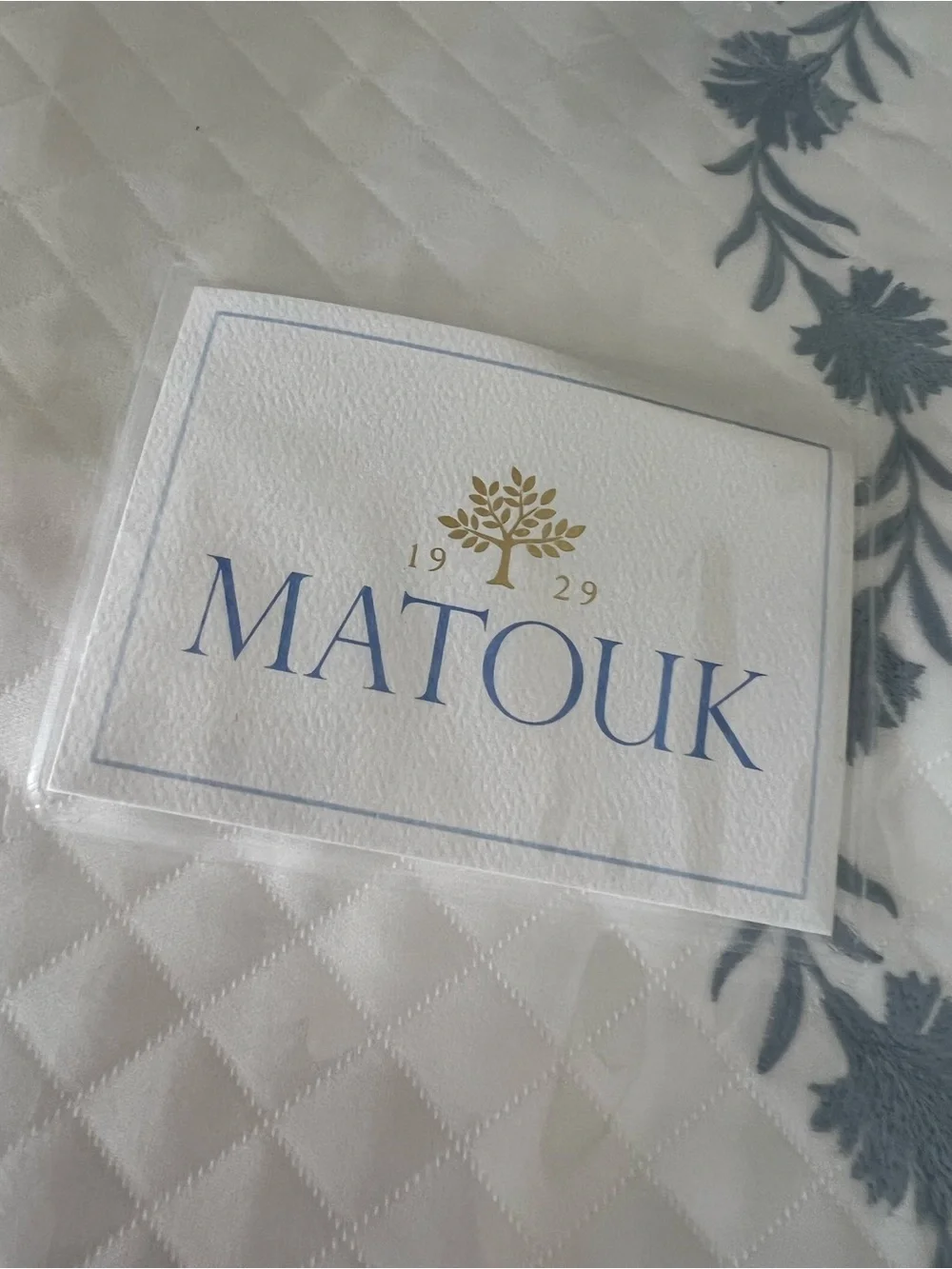 Matouk Daphne Matelassé King Sham in Hazy Blue